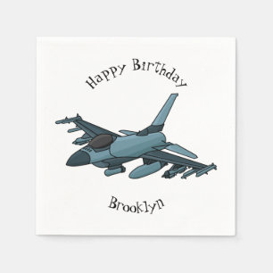 Guardanapo De Papel Cartoon de avião de combate militar