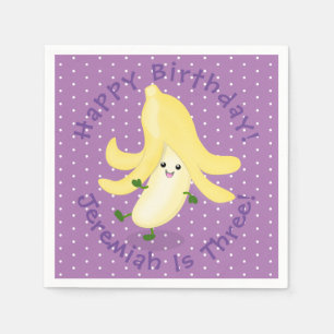 Guardanapo De Papel Cartoon de banana kawaii