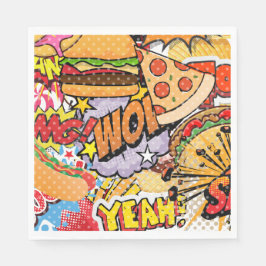 Guardanapo De Papel Cartoon de comida