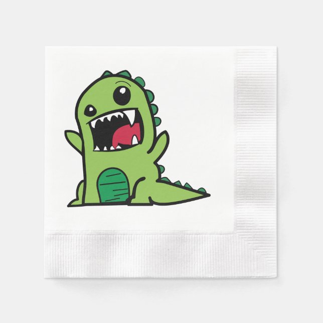 Guardanapo De Papel Cartoon de dinossauro bebê (Frente)