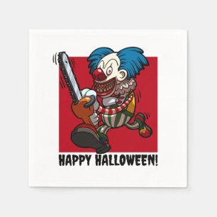 Guardanapo De Papel Cartoon de Horror de Halloween do Palhaço Colorido
