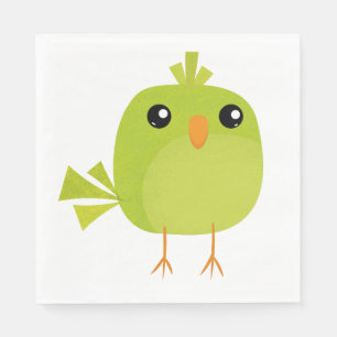 Guardanapo De Papel Cartoon de Pássaro Verde