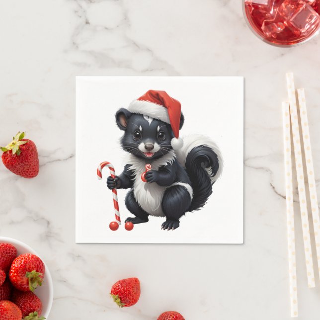 Guardanapo De Papel Cartoon de Skunk de Natal bonito (Insitu)