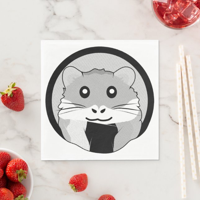 Guardanapo De Papel Cartoon Hamster Scarfeed Joy (Insitu)