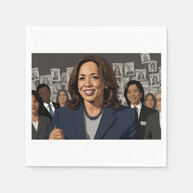 Guardanapo De Papel Cartoon Kamala Harris (Frente)