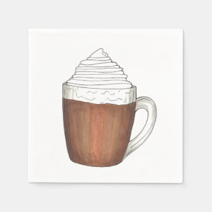 Guardanapo De Papel Casa aberta de Natal com chocolate quente
