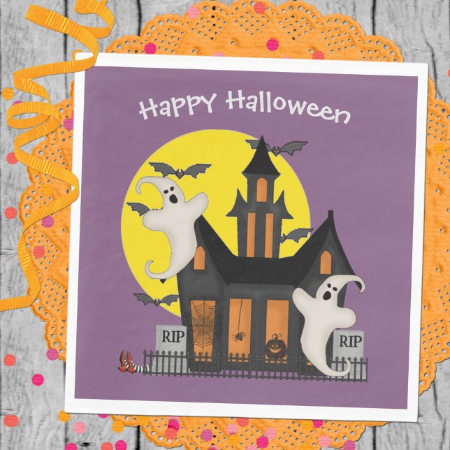 Guardanapo de Papel Casa Assombrada de Halloween (Criador carregado)