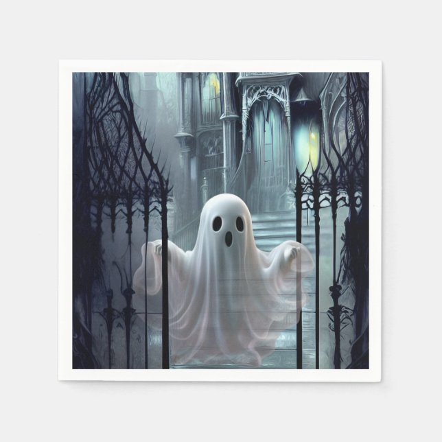 Guardanapo De Papel Casa Assombrada e Fantasma (Frente)