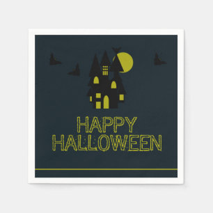 Guardanapo De Papel Casa Assombrada, Feliz Halloween 