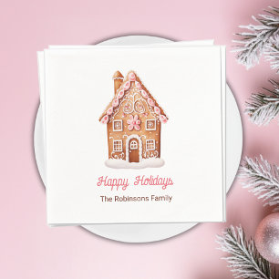 Guardanapo De Papel Casa de Biscoito de Natal Felizes Festas