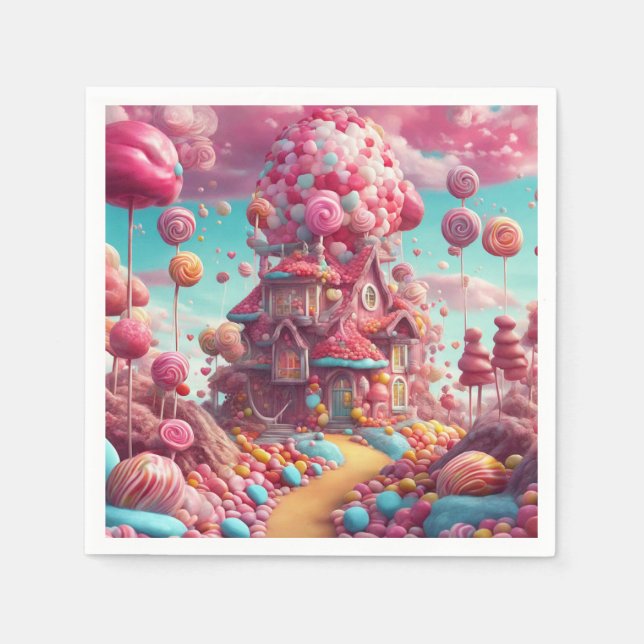 Guardanapo De Papel Casa de doces (Frente)