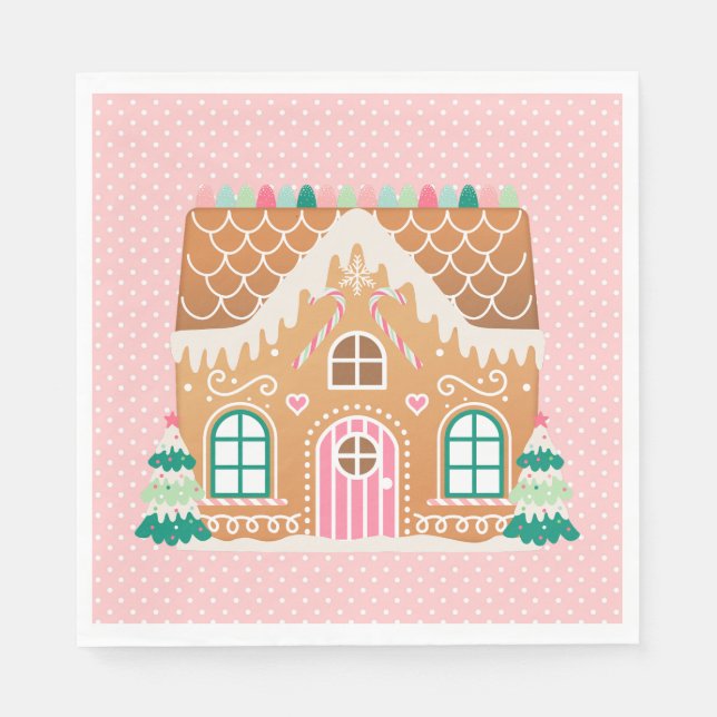 Guardanapo De Papel Casa de Gengibre | Bolsa de Natal (Frente)