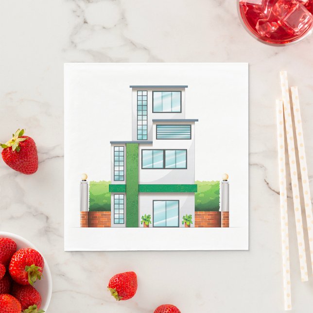 Guardanapo De Papel Casa Moderna de Vários Andares Contemporânea (Criador carregado)