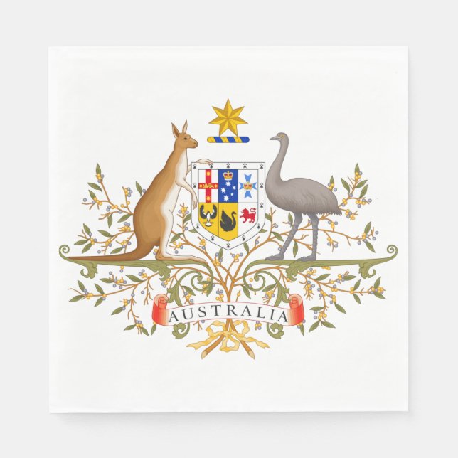 Guardanapo De Papel Casaco de Armas da Austrália (Frente)