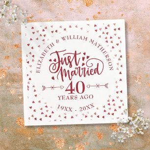 Guardanapo De Papel Casados Há 40 Anos de Casamento