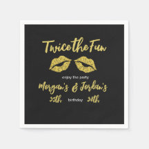 Casais Elegante Aniversário do Kisses Dourado Negr