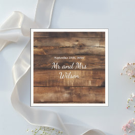 Guardanapo De Papel Casais Rustic Wood Foto Janto Casamento País