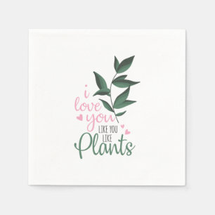 Guardanapo De Papel Casal Arte Eu Te Amo Você Gosta De Plantas
