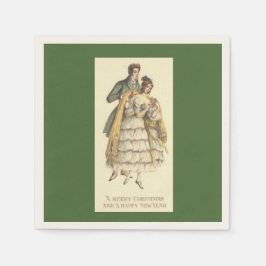 Guardanapo De Papel Casal de Natal vitoriano Vintage Holiday Napkins
