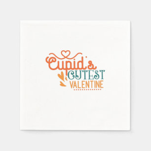 Guardanapo De Papel Casal dotado do Namorados mais alto da Cupid