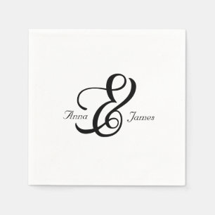 Guardanapo De Papel Casal Octavia Ampersand Wedding Napkins