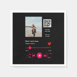 Guardanapo De Papel Casal personalizado do player de música