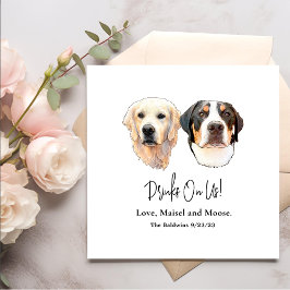 Guardanapo De Papel Casal Pet Hand Desenhando Bebidas Personalizadas e