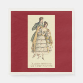 Guardanapo De Papel Casal vitoriano de Natal Vintage Napkins