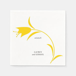 GUARDANAPO DE PAPEL CASAMENTO AMARELO MOD TULIP