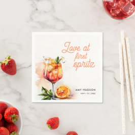 Guardanapo De Papel Casamento ao Primeiro Spritz Chuveiro de Noiva