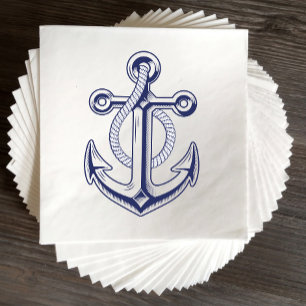Guardanapo De Papel Casamento Azul do Marinho do Marinheiro Anjo Elega