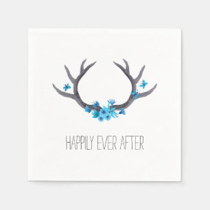 Guardanapo De Papel Casamento azul dos Antlers do país