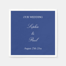 Guardanapo De Papel Casamento Azul Escuro Elegante Napkins