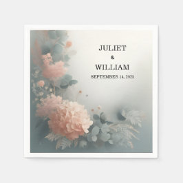 Guardanapo De Papel Casamento Azul Eucalyptus Lace Tulle Pastel Dusty