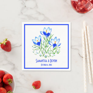 Guardanapo De Papel Casamento Blue Crocus