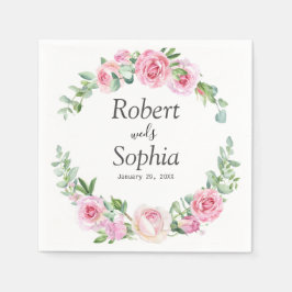 Guardanapo De Papel Casamento Blush Pink Bloom
