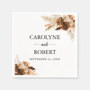 Guardanapo De Papel Casamento Boho Bohemian Pampas Grass