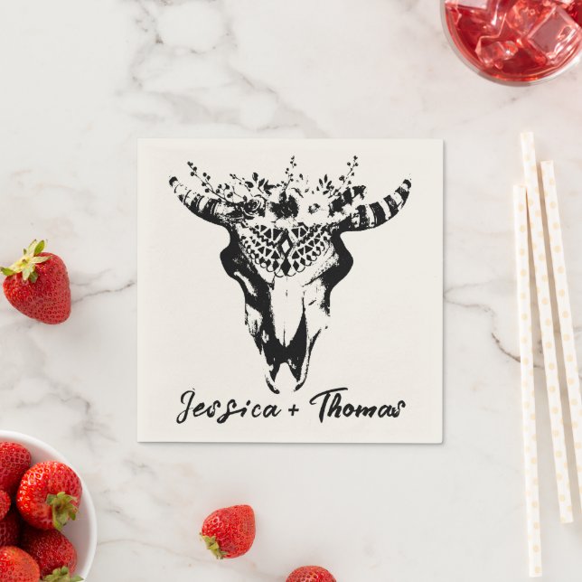 Guardanapo De Papel Casamento Boho Coquetel Personalizado (Insitu)