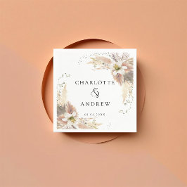 Guardanapo De Papel Casamento Boho Moderno Elegante