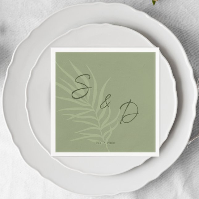 Guardanapo De Papel Casamento Boho Personalizado (Personalized Monogram Boho Napkins)