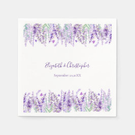 Guardanapo De Papel Casamento Botânico Floral de Lavanda