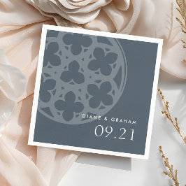 Guardanapo De Papel Casamento Botânico Gótico Chic Elegante em Verde A