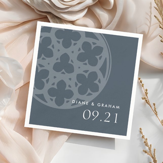 Guardanapo De Papel Casamento Botânico Gótico Chic Elegante em Verde A (Criador carregado)