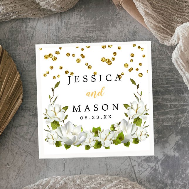 Guardanapo De Papel Casamento Botânico Puro Elegante Cocktail Napkins (Criador carregado)