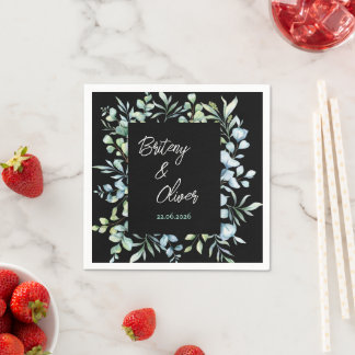 Guardanapo De Papel Casamento Botânico Rustic Eucalyptus Greenery