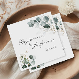 Guardanapo De Papel Casamento Botânico Rustic Eucalyptus Greenery