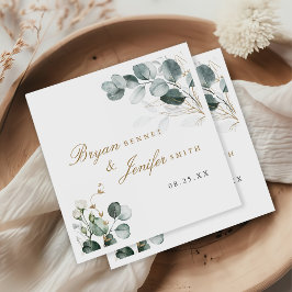Guardanapo De Papel Casamento Botânico Rustic Eucalyptus Greenery