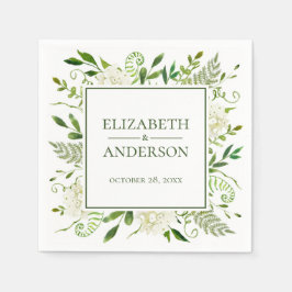 Guardanapo De Papel Casamento Branco Hydrangeas Floral Watercolor