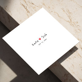 Guardanapo De Papel Casamento Branco Nápoles com Nomes Manuscritos Pre