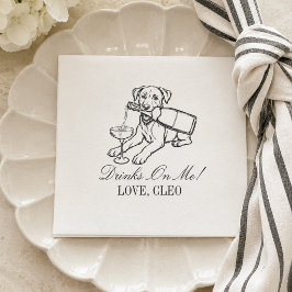 Guardanapo De Papel Casamento Champanhe Labrador Retriever Clássico